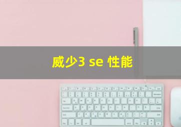 威少3 se 性能